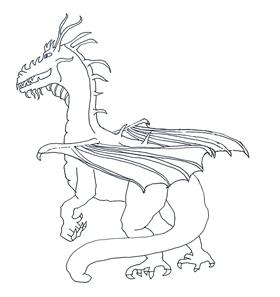 62 Dragon Drawing Easy Dragon Drawings Black White Images Stock Photos   Vectors  Shutterstock