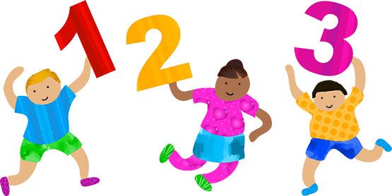 counting kids clipart