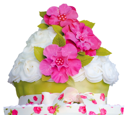 cup cake birthday flowers