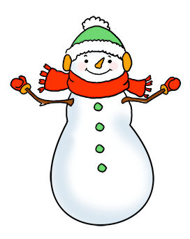 cute and funny snowman clipart