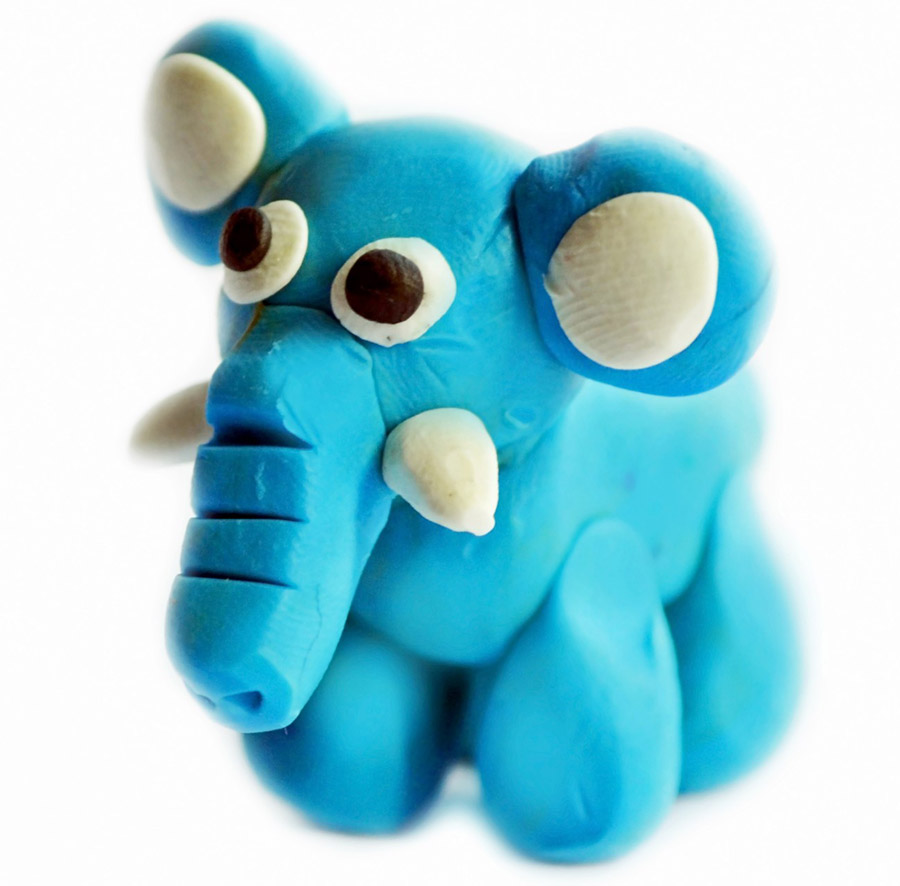 cute blue elephant 