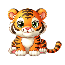 cute cartoon tiger