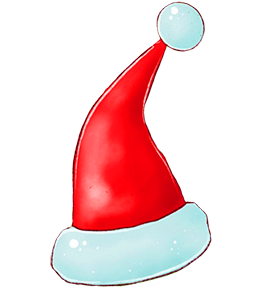 Cute drawing Santa hat