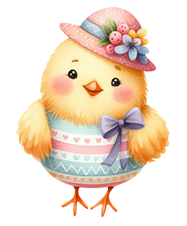 cute-egg-chicken clipart for Easter