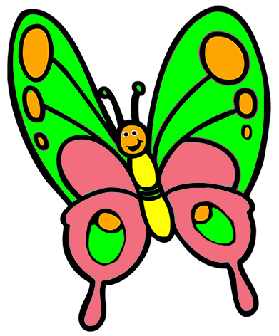 flying butterfly drawings for kids