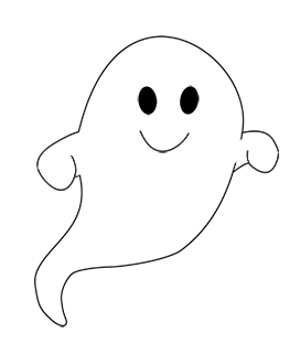 cute Halloween ghost clipart