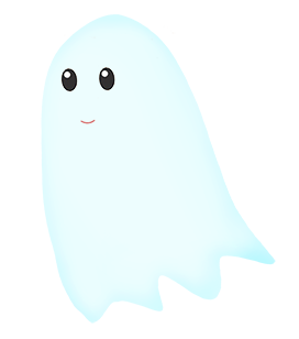 bluish ghost cute