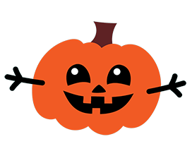 cute pumpkin Halloween monster