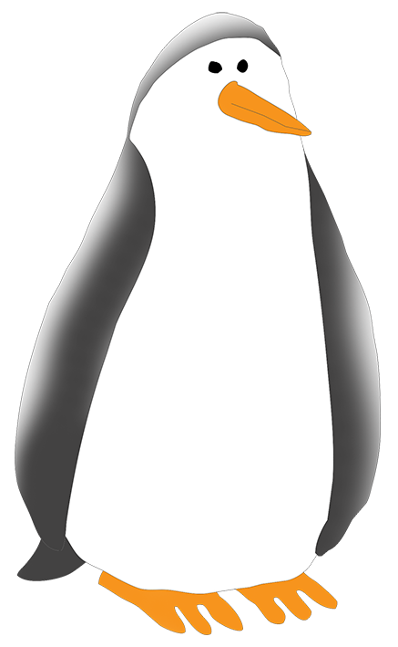 cute strange penguin clipart