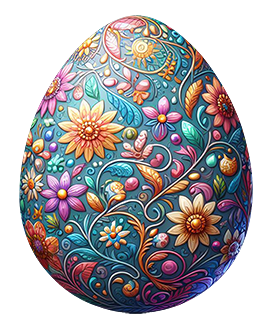 decorated Easter egg drawing