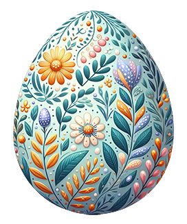 Easter egg ornaments clipart