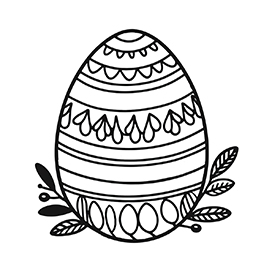 Easter egg coloring sheet