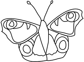 decorative coloring page butterfly