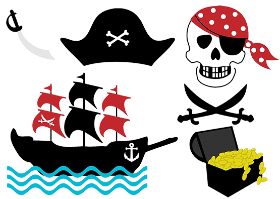 different kinds of pirate clipart