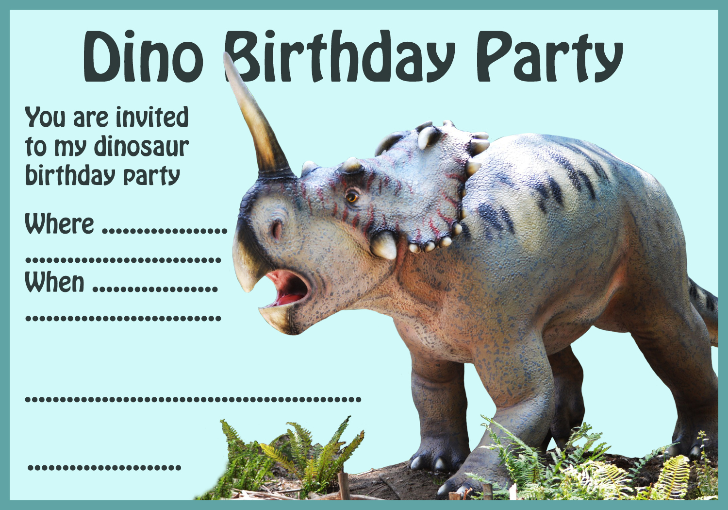 dino party invitation