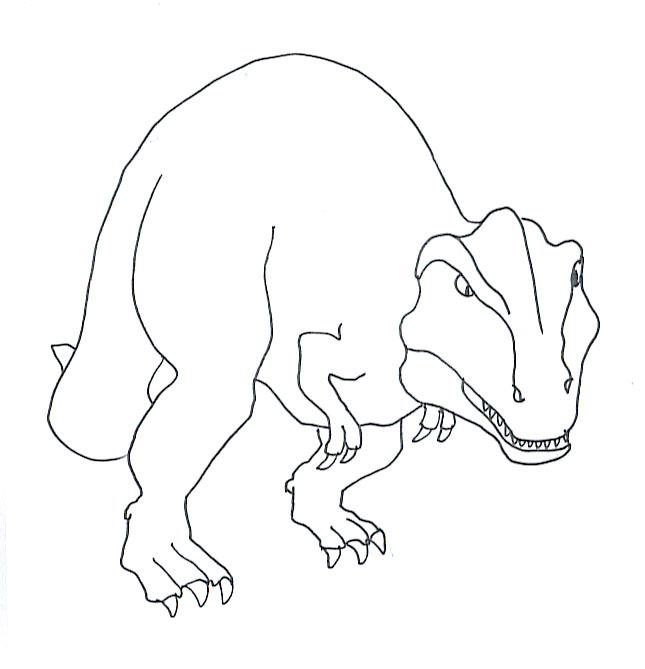 Tyrannosaurus rex printable coloring page