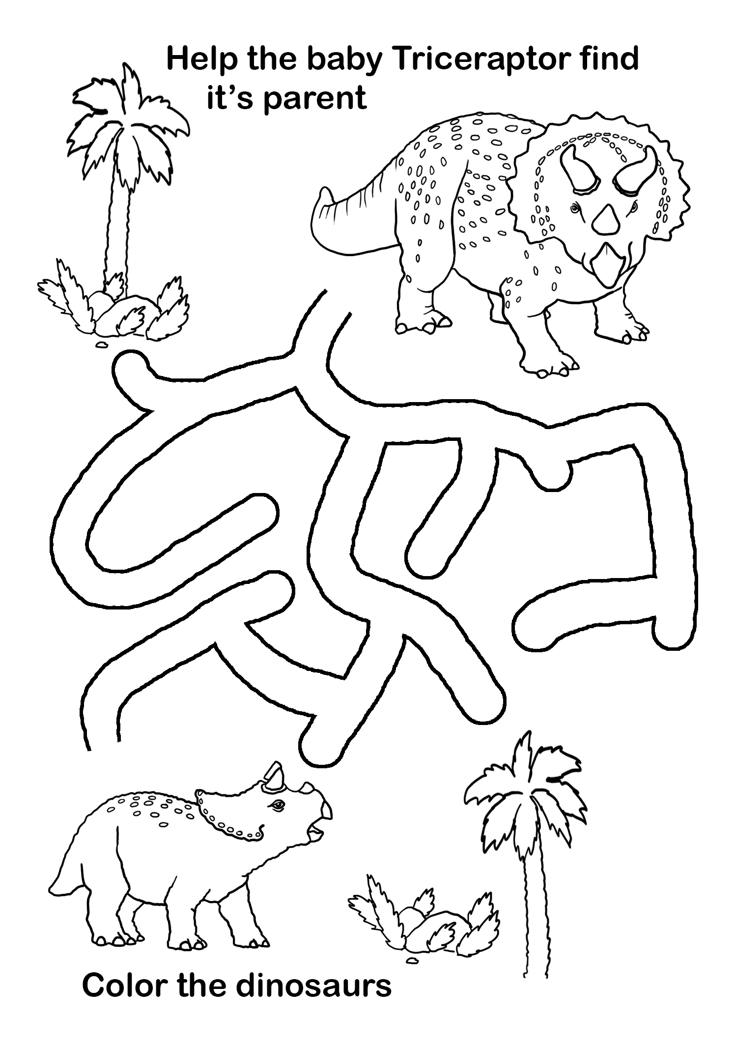 Printable Dinosaur Maze