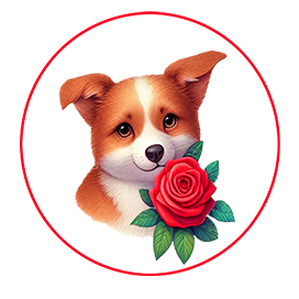 Valentine clipart in circle