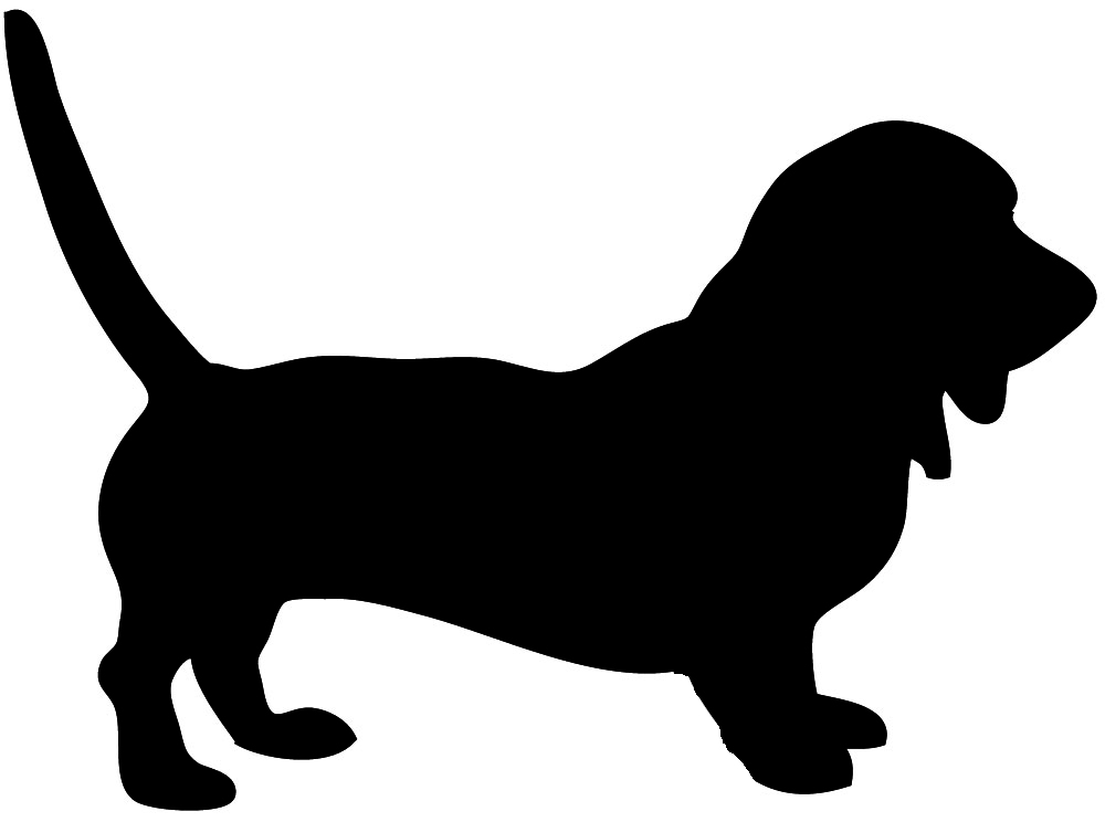 dog silhouette basset hound