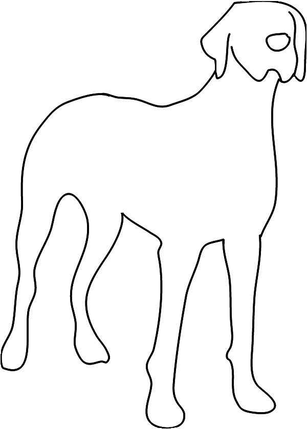 Silhouette clipart of Great Dane dog