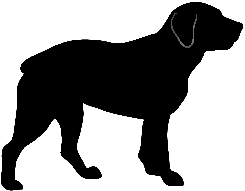 Rottweiler silhouette clipart