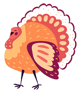 funny drawing turkey bird