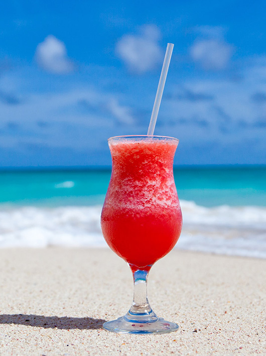 summer drink on the beach
