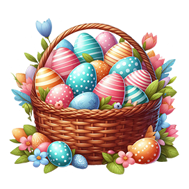 Easter basket clipart ai