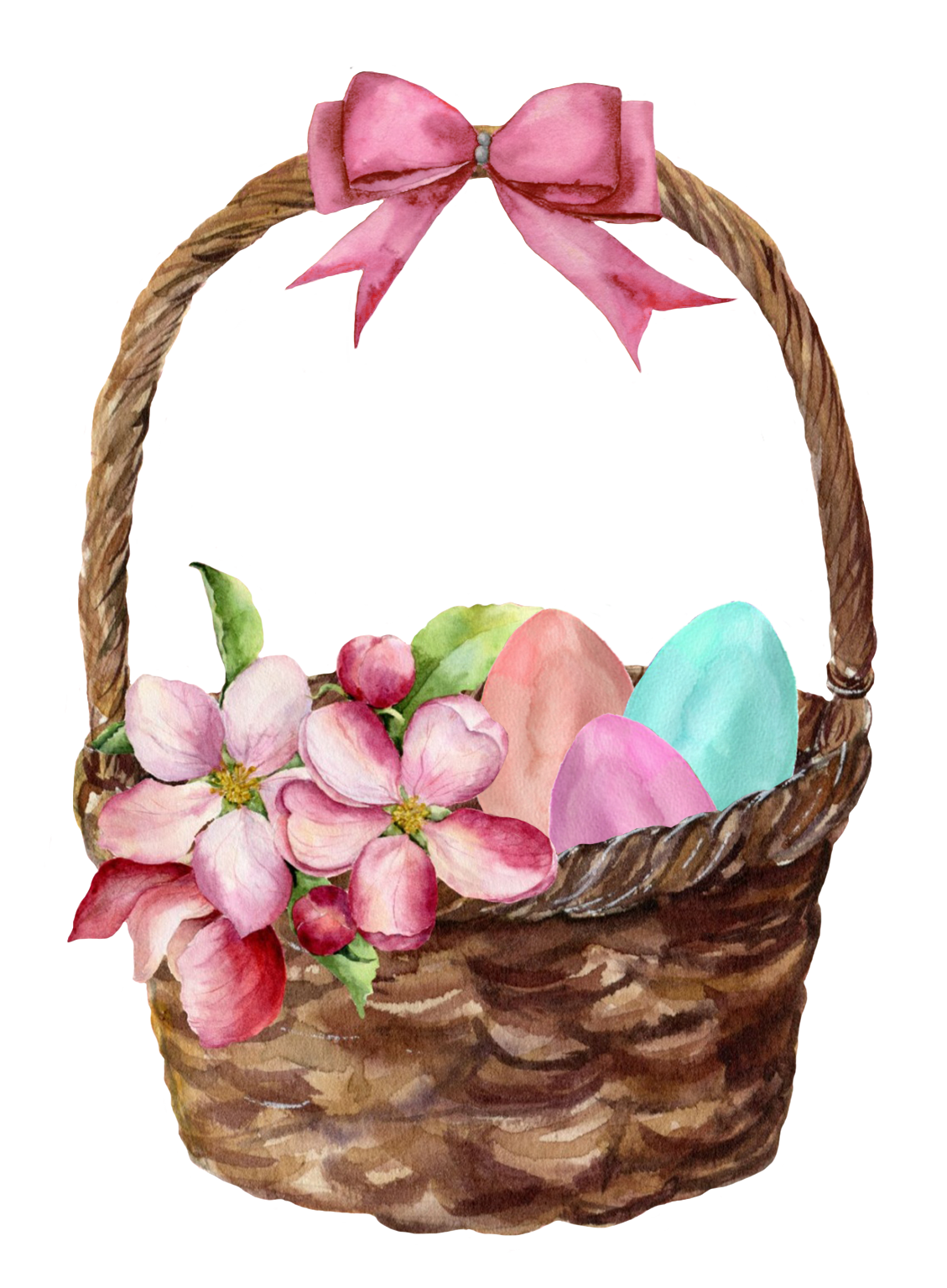 Easter basket with Easter eggs