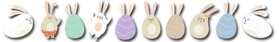 funny bunnies Easter border