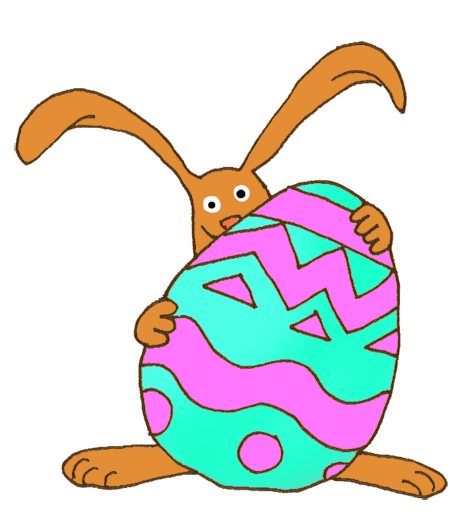Easter rabbit with big Easter egg