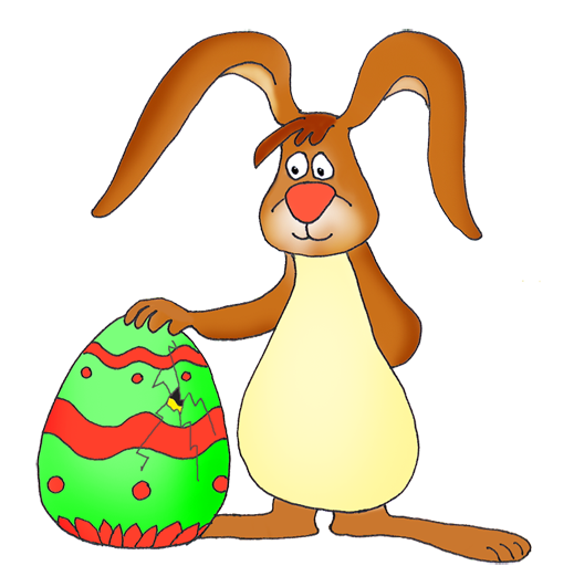 Easter bunny clipart cracked egg