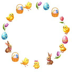 Easter circle clipart