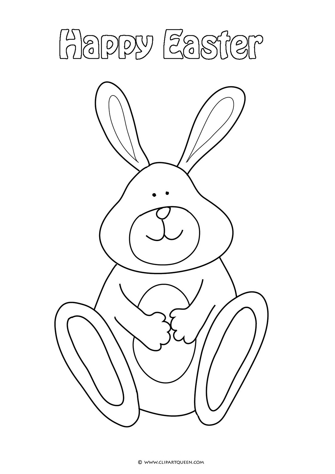 Cute bunny for coloring