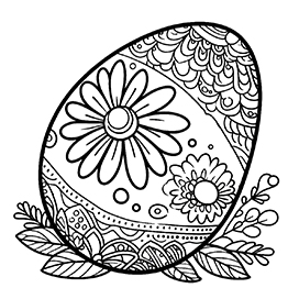 Easter egg coloring page