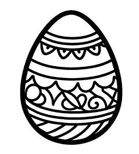 Easter egg coloring sheet