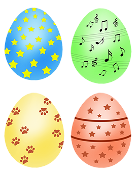 Eastser eggs decorated clipart