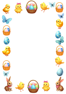 Printable Easter frame