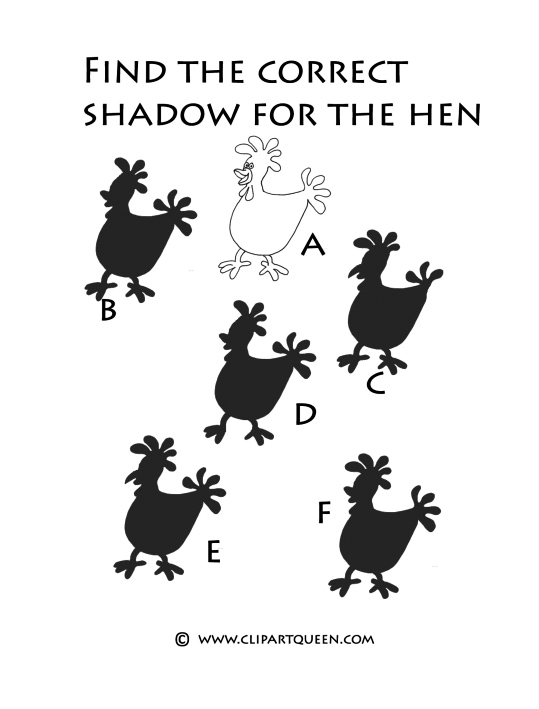 Preschool printables Easter hen puzzle
