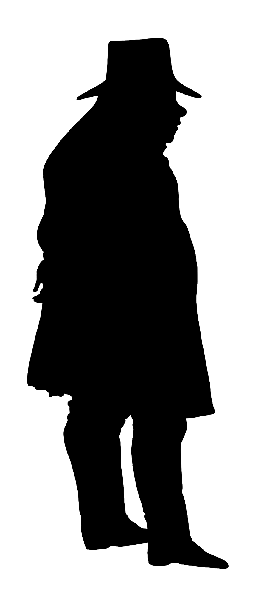 elderly man silhouette