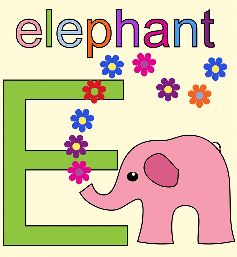 alphabet-letter-e-elephant