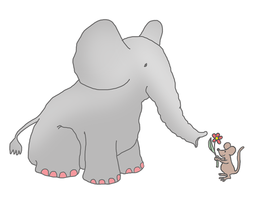 elephant and mouse clip art