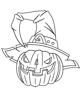 evil Jack-o-lantern coloring page