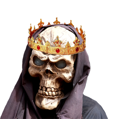 evil skull with crown