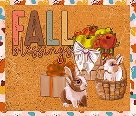 fall blessings image with rabbits