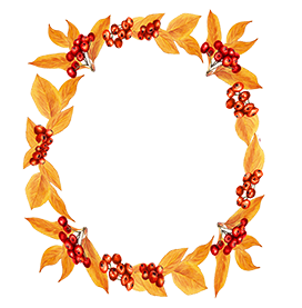 fall wreath clipart with berries