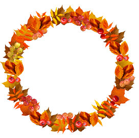 fall leaves wreath with berries