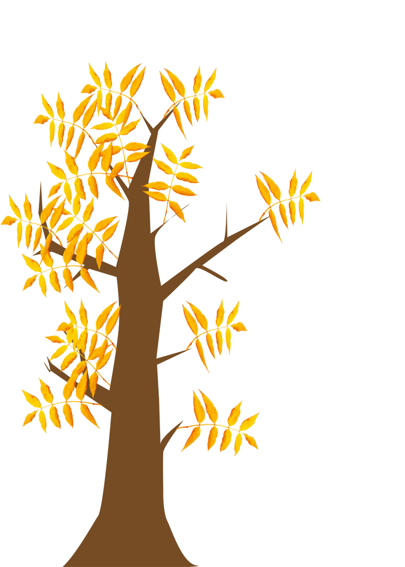 autumn clip art tree with leaves