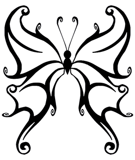fantasy butterfly coloring page