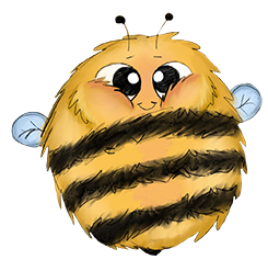 small fat bee clipart